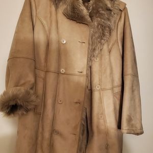 Sherpa faux fur coat